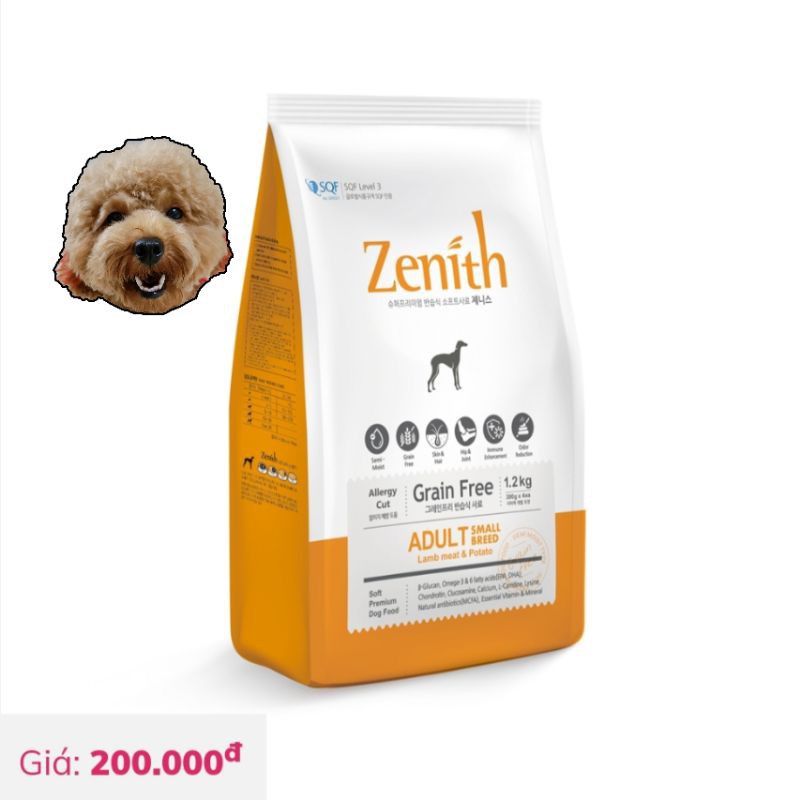 HẠT MỀM ZENITH CHO CÚN BAO 1,2KG