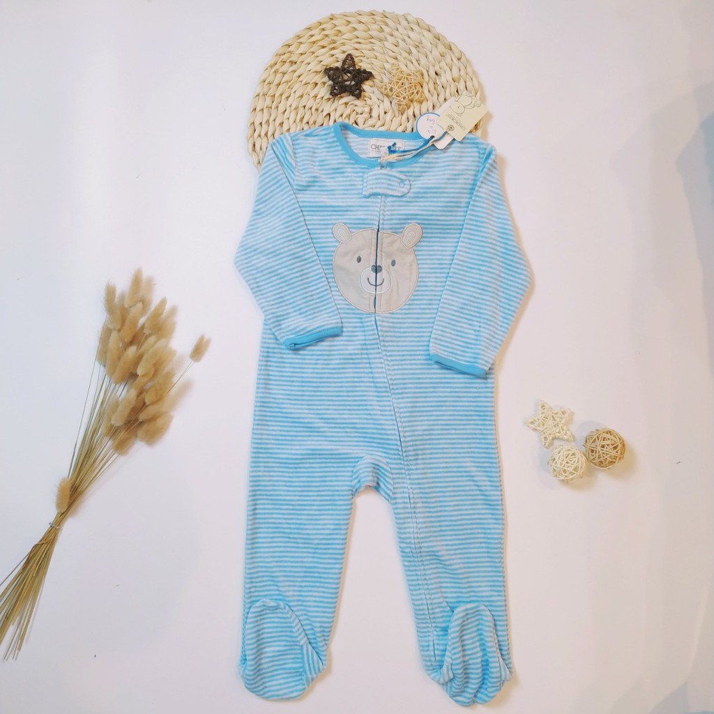 [Size 18m] Body sleepsuit nỉ nhung cho bé trai bé gái link 2