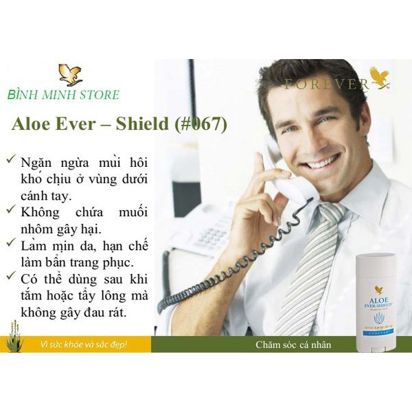 [GIÁ RẺ] Sáp Khử Mùi Cơ Thể #067flp Foreve Mỹ Aloe Ever Shield. 92,1g
