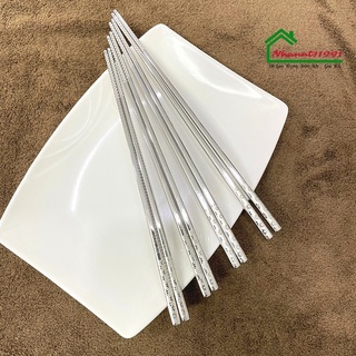 Đũa Inox SUS 304 Hàn Quốc , Đũa Chống Trơn Trượt Cao Cấp