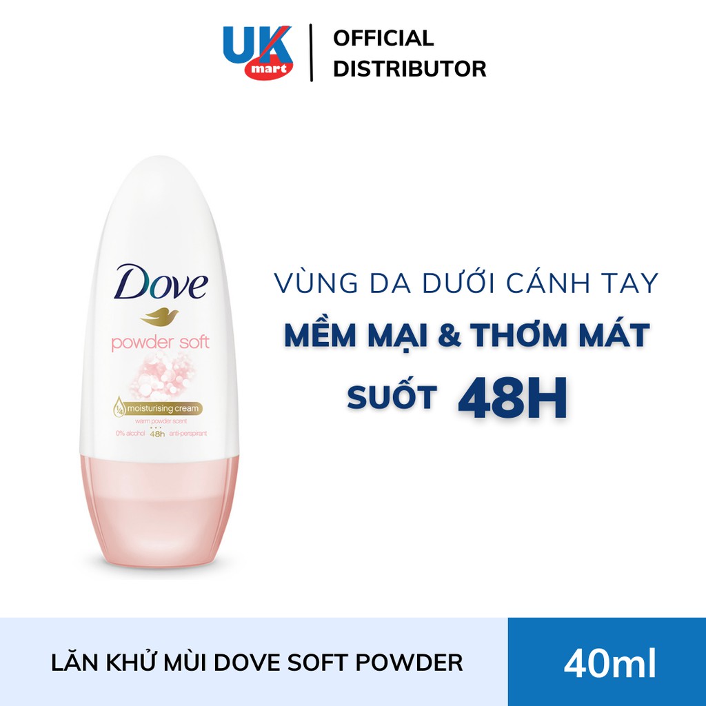 Lăn Khử Mùi Dove Powder Soft Hương Phấn Thơm