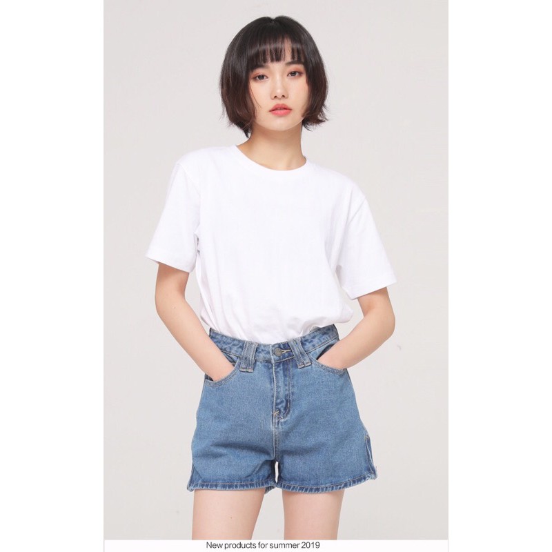 Áo thun trắng trơn unisex form rộng 100% cotton full wax lông bề mặt cao cấp