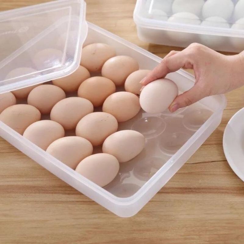 [RẺ VÔ ĐỊCH]  - Khay hộp đựng trứng gà, vịt trong tủ lạnh 24 quả 1 tầng tiện dụng - Đồ dùng, dụng cụ nhà bếp