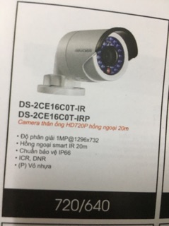 Camera DS-2CE16C0T-IR và IRP
