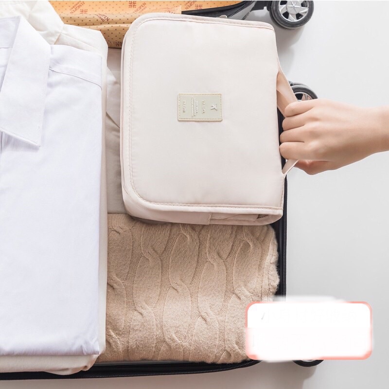 Túi đựng mỹ phẩm, đồ trang điểm, đồ du lịch cá nhân có móc treo, chống thấm nước