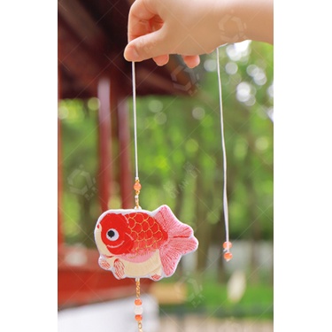 DIY túi thơm CÁ CHÉP MAY MẮN- kit nguyên liệu  kèm nhân thơm tự thêu quà tặng TÌNH YÊU- nana HANDMADE shop