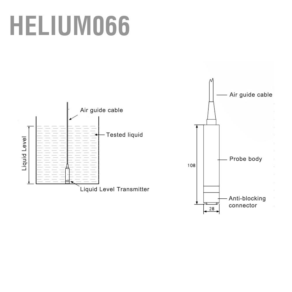 Hàng giao ngay  TL‑136 Máy phát mức máy dò cảm biến nước Đầu ra tín hiệu 24VDC 4‑20mA 0-5m