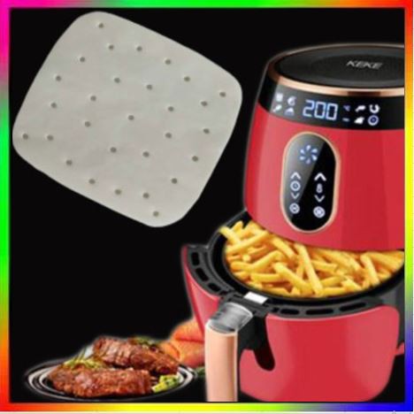 Giấy nến đục lỗ vuông tròn SET 100 tờ giấy nến cho nồi chiên không dầu, giấy nến nướng bánh dai, chống dính, không mủn | BigBuy360 - bigbuy360.vn