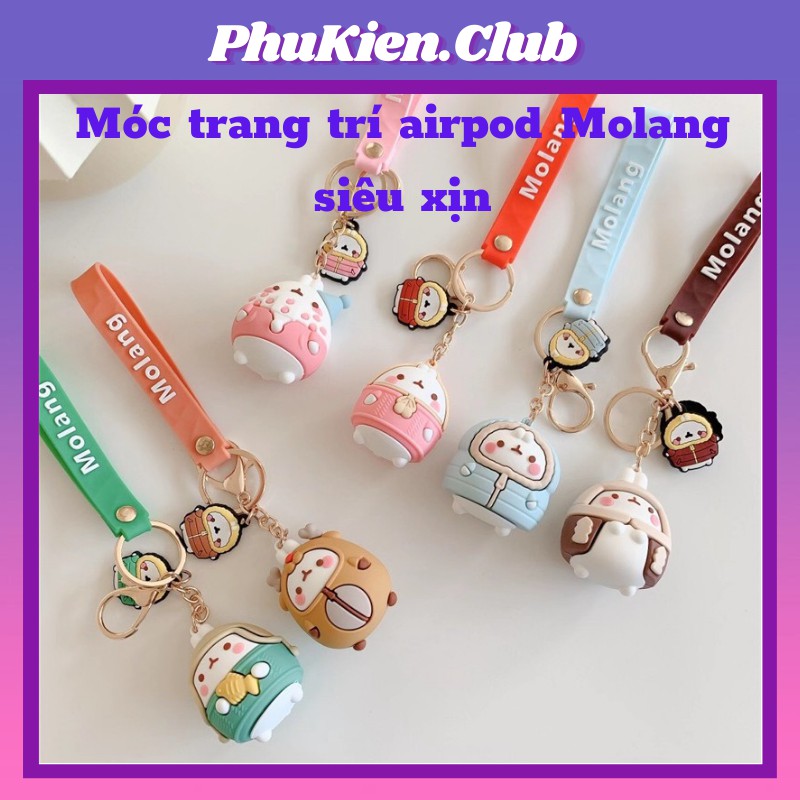 Móc trang trí airpod Molang siêu xịn ✔️ cực chất ✔️ cầm chắc tay ✔️ loại xịn