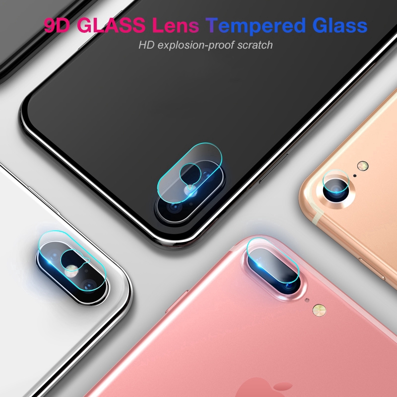 Kính cường lực bảo vệ camera sau điện thoại 9D cho IPHONE X XR XS MAX 7 8 PLUS