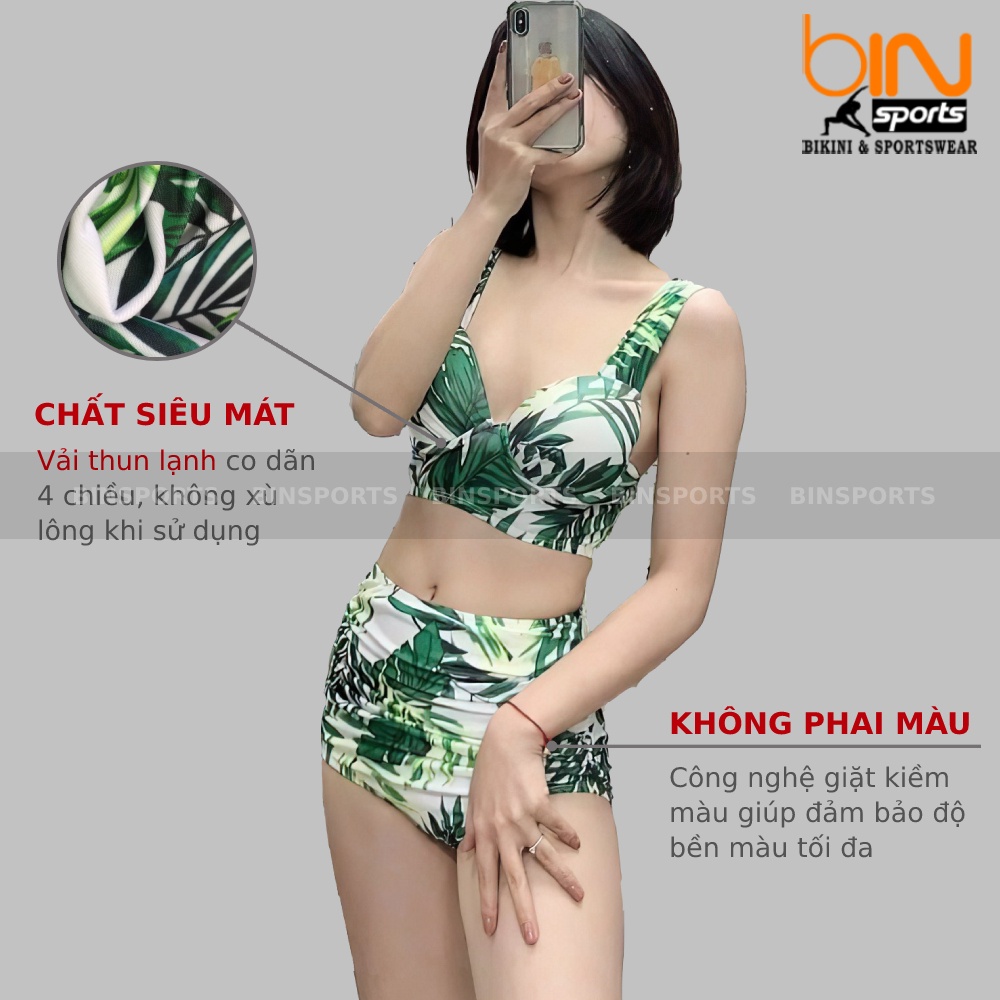 Bikini Nữ Hai Mảnh Cạp Cao Nhiều Màu Bin Sports BHV109