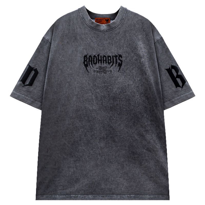 Áo phông BAD HABITS LABEL WASH