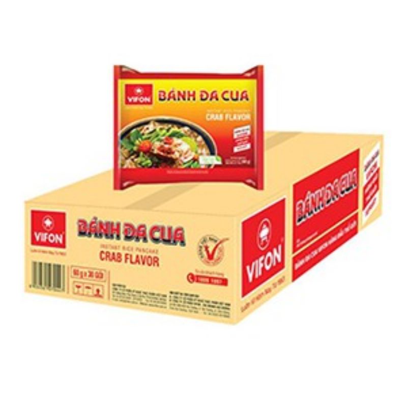 BÁNH ĐA CUA VIFON,THÙNG 30 GÓI.