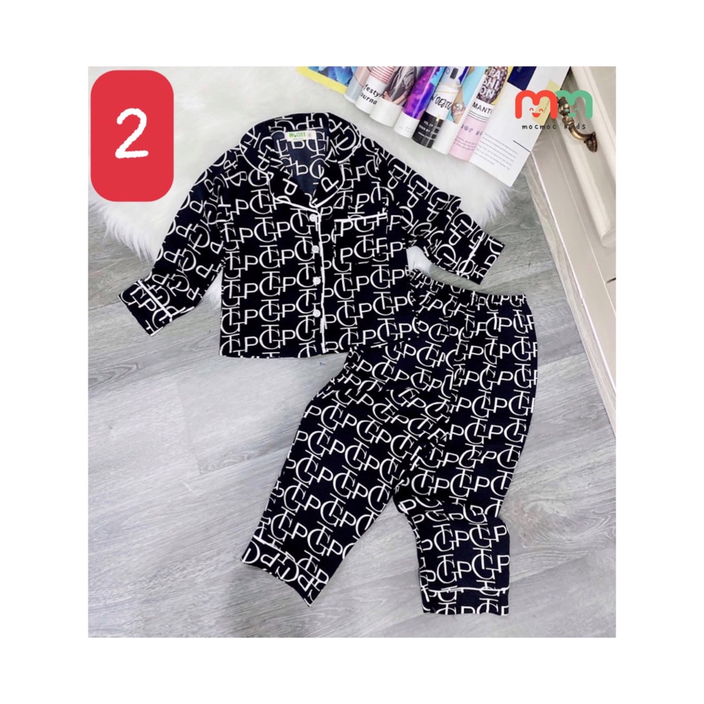 Bộ pijama dài tay bé trai, đồ ngủ mặc nhà lụa mango NHẬP cao cấp nhẹ mềm mịn thoải mái cho bé 25kg đến 39kg