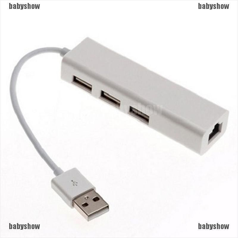 Bộ chuyển đổi mạng từ USB 2.0 sang mạng LAN/RJ45 có 3 cổng USB 2.0 tiện dụng | BigBuy360 - bigbuy360.vn
