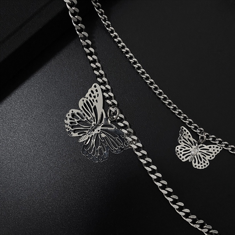 Youyo Dây Xích Đôi Goth Chuỗi Xích Hai Lớp Hình Bướm Đeo Thắt Lưng Kèm Ví Đựng Tiền Dành Cho Bạn Nữ