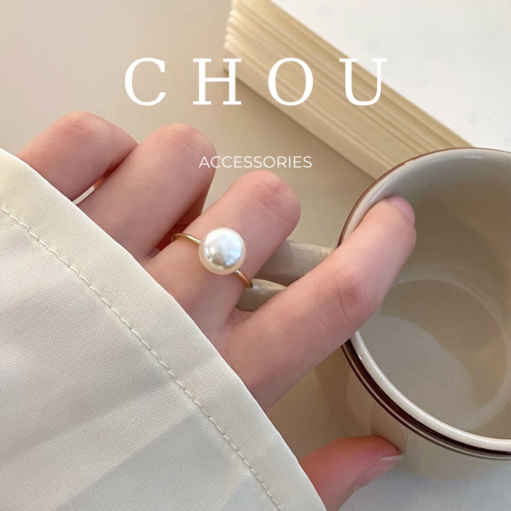 Nhẫn Basic Hạt Ngọc | CHOU ACCESSORIES |