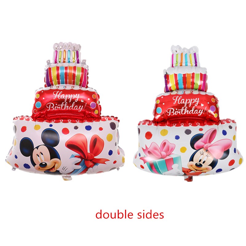 Bong Bóng Hình Bánh Kem Hoạt Hình Trang Trí Tiệc Sinh Nhật Cho Bé