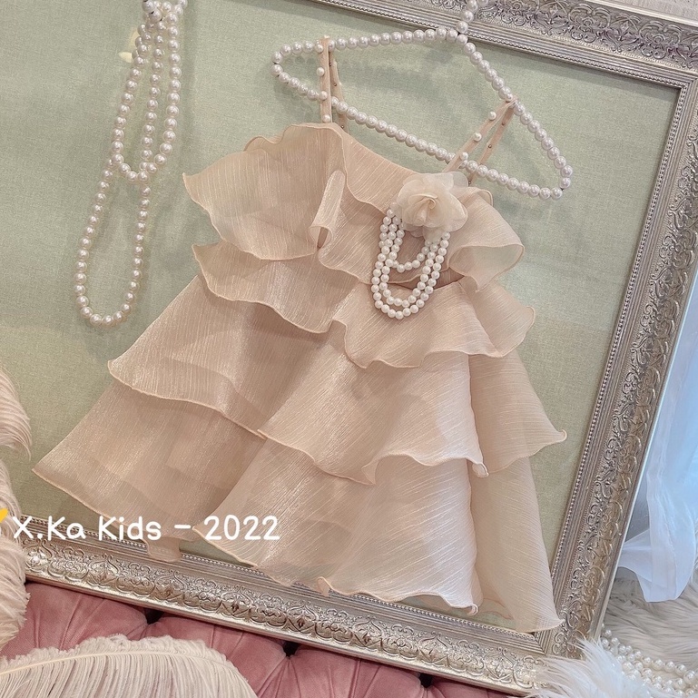 VAY41 - Váy bé gái, Váy 2 dây công chúa cho bé gái từ 8-20kg, Richkid123