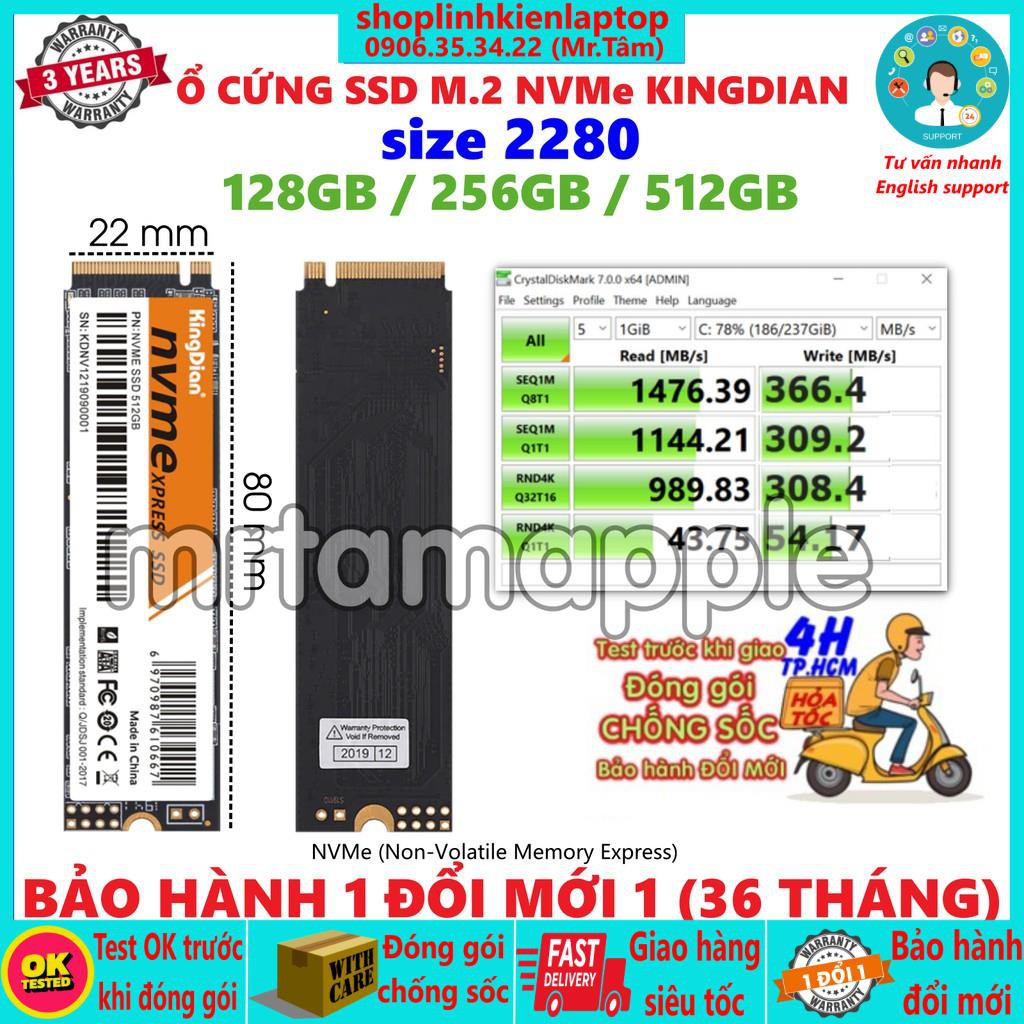 Ổ CỨNG SSD M2 NVME (2280) KINGDIAN NV480 (128GB / 256GB / 512GB) TỐC ĐỘ CAO