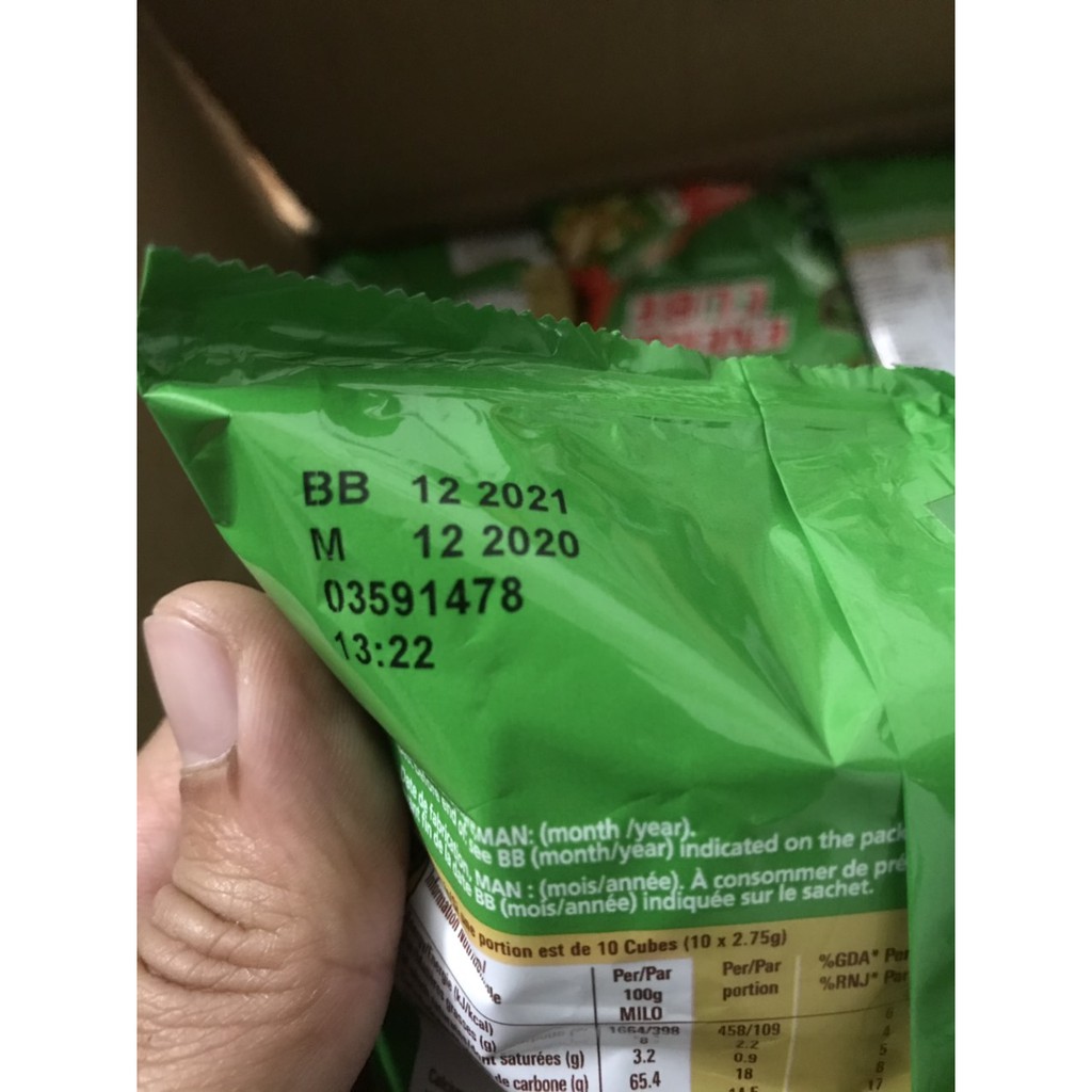 Kẹo Milo cube 275g 100 viên date 2022