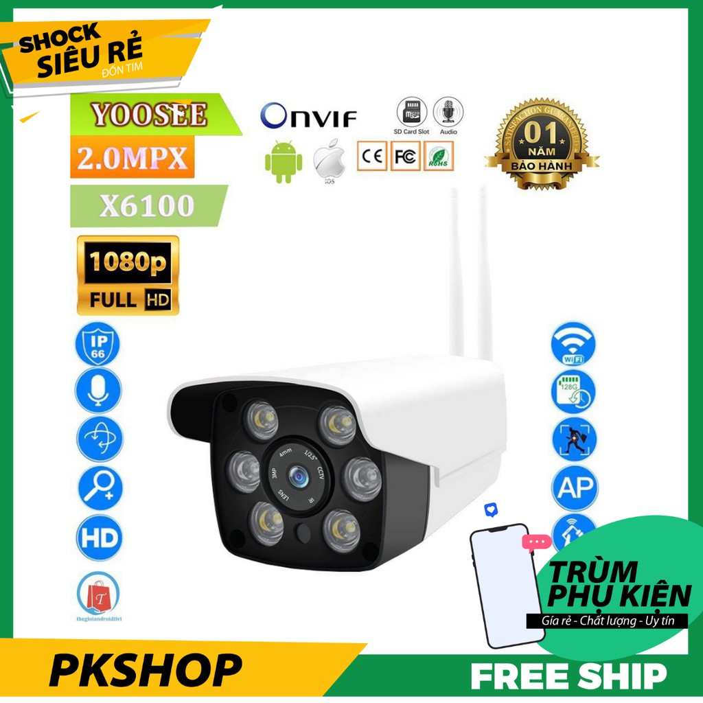 [BH 1NĂM] Camera YooSee ngoài trời Siêu nét 2.0mpx 1080P | BigBuy360 - bigbuy360.vn