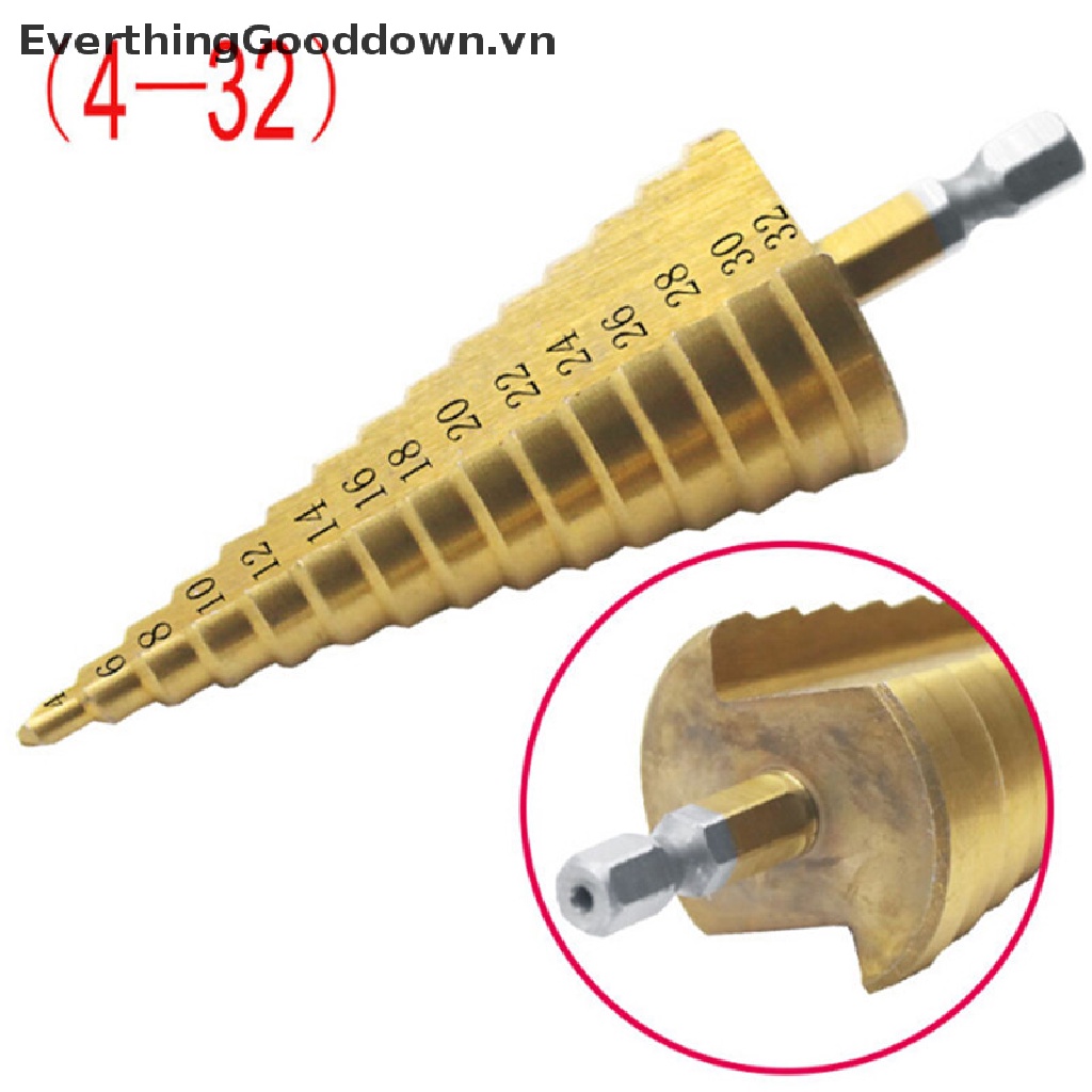 Mũi Khoan Lỗ Hình Nón Lớn Bằng Thép HSS Kích Thước 4-12 / 20 / 32mm