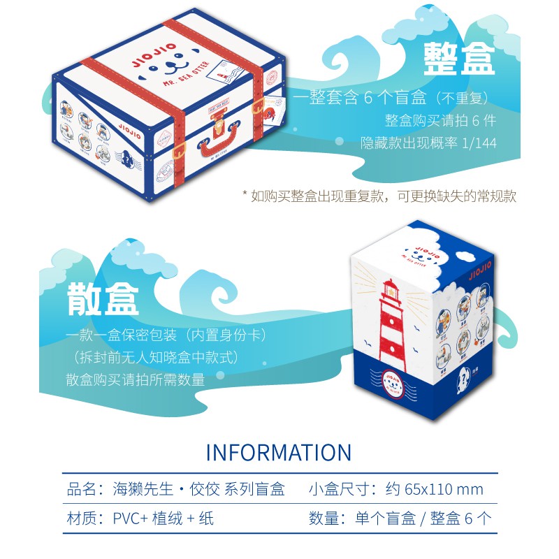 Mr. Sea Otter series blind box Character model Cute figure