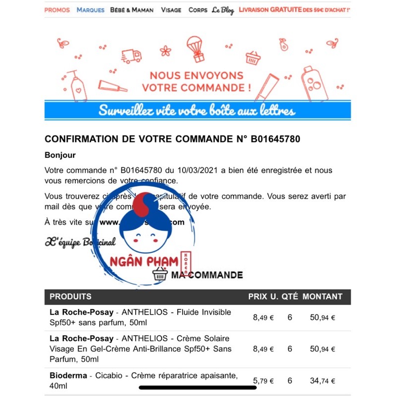 [Bill Pháp] Kem Chống Nắng La Roche-Posay Anthelios Fluide Invisible - Shaka không mùi | BigBuy360 - bigbuy360.vn