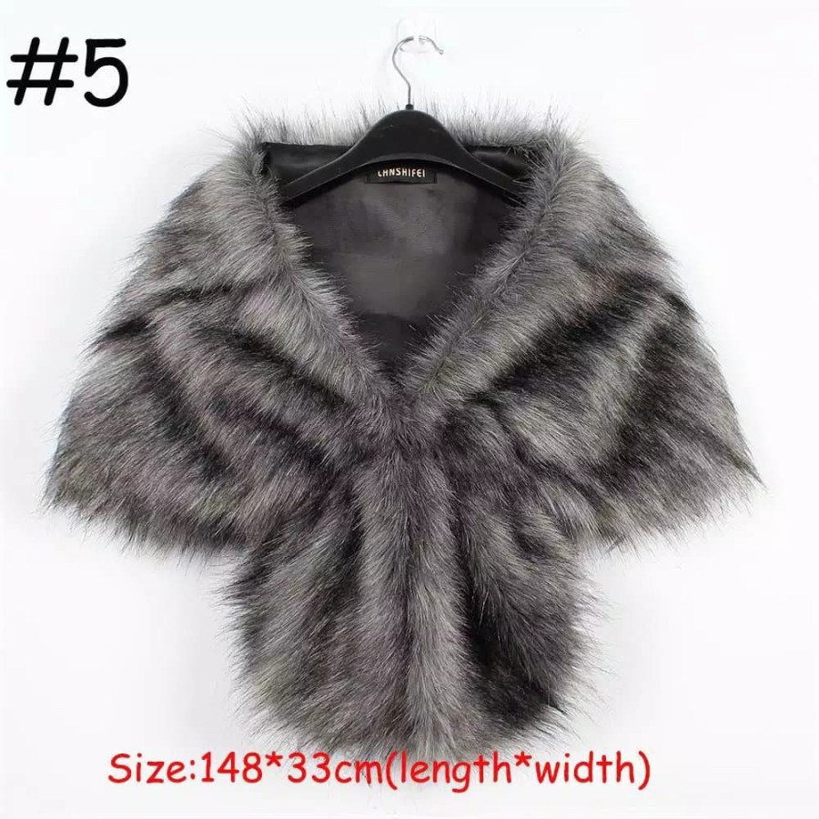 Khăn Choàng Lông Vũ Màu Đen/Xám