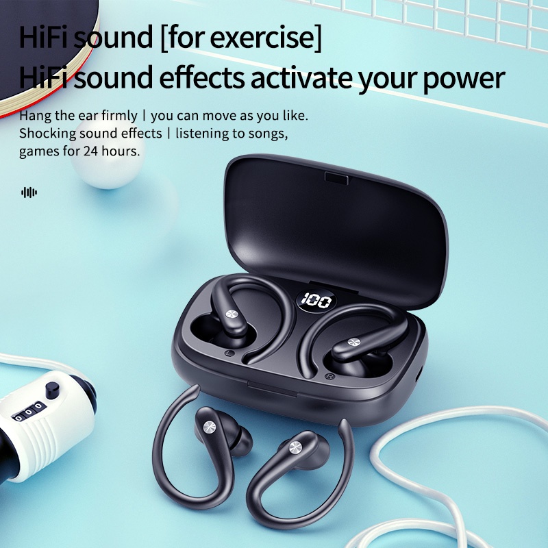 Tai Nghe Nhét Trong Không Dây Bluetooth 5.2 TWS 18D Giảm Tiếng Ồn Có Mic Dùng Khi Chơi Thể Thao