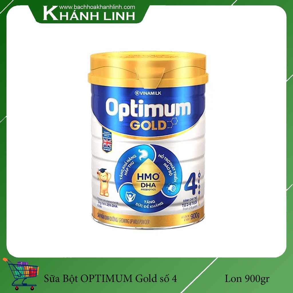 Sữa bột Optimum gold 4 - 900g cho bé từ 2- 6 tuổi.