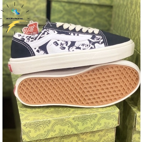 Vans đầu lâu,giày thể thao nam nữ vans old skool đầu nâu ful box