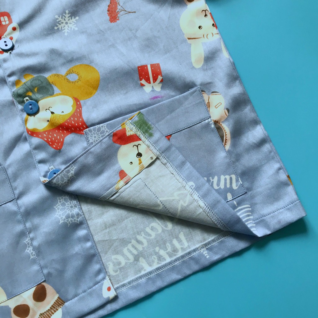 Pijama dài Cho Bé vải cotton hút mồ hôi - Mẫu thú đáng yêu 10-45kg