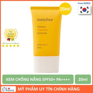 [Cực Hot] Kem Chống Nắng Innisfree Perfect UV Protection Cream Triple Care 20ml