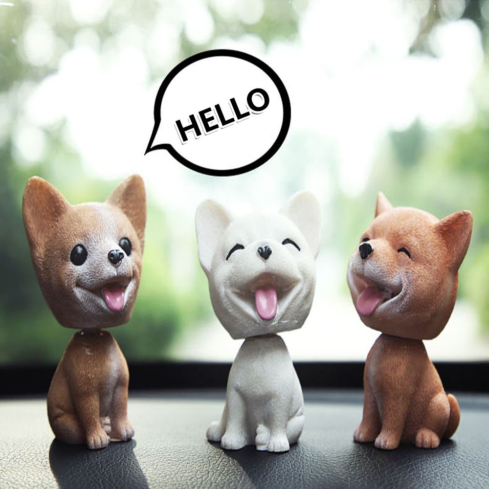 Chú chó lắc đầu dễ thương 8 kiểu tùy chọn trang trí nội thất xe hơi