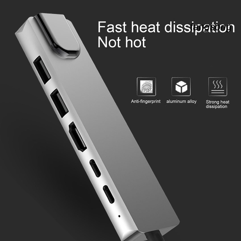 Bộ Chuyển Đổi Ts-6 Trong 1 Type-C Sang Pd Usb 3.0 Hub