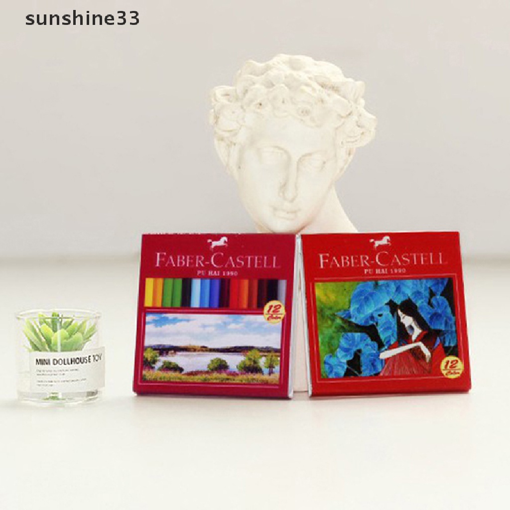 Mô hình hộp bút sáp 13 màu trang trí nhà búp bê 1:12