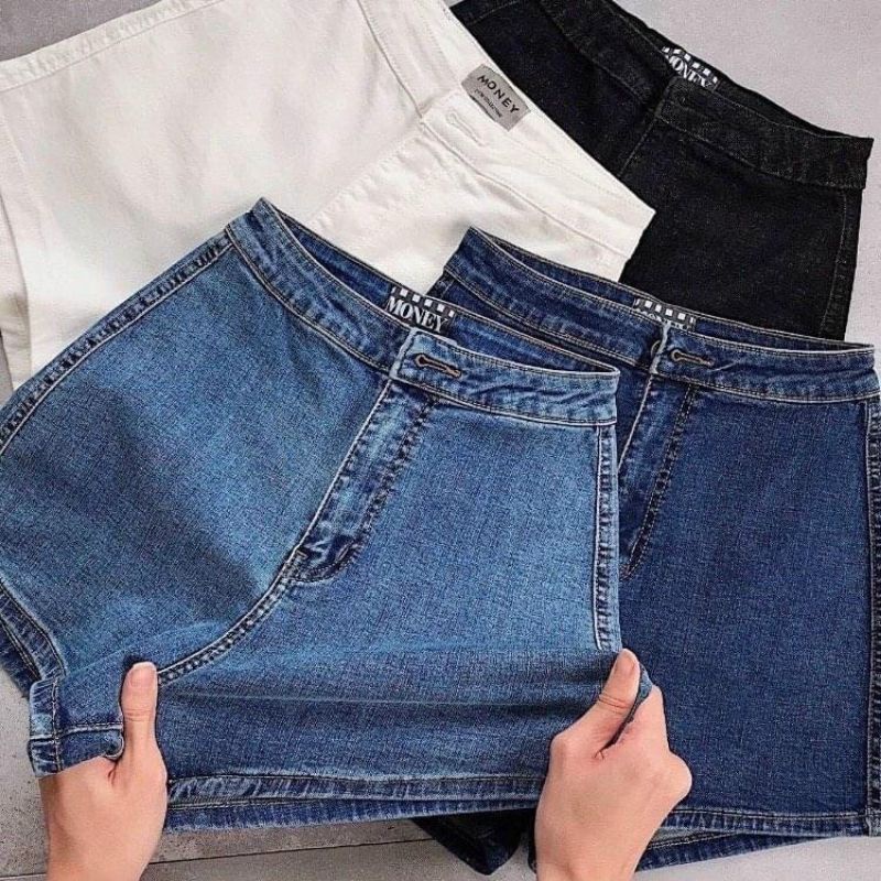 Quần short jeans không túi cao cấp