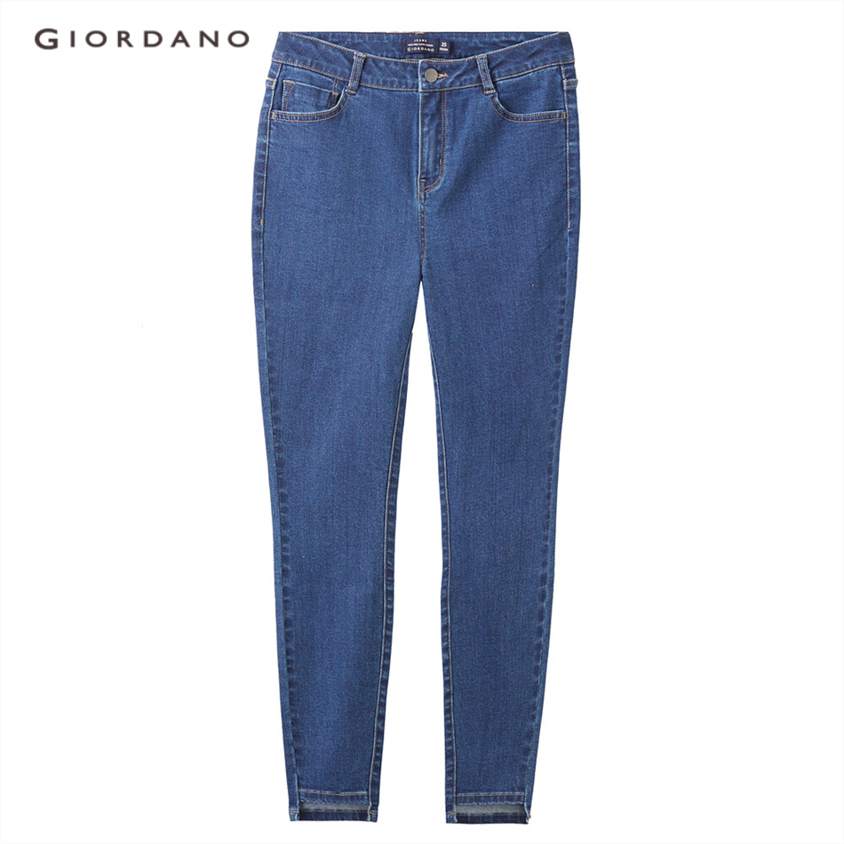 Quần Jeans GIORDANO 05420336 Dáng Ôm Lưng Cao Dài Đến Mắt Cá Thời Trang Nữ