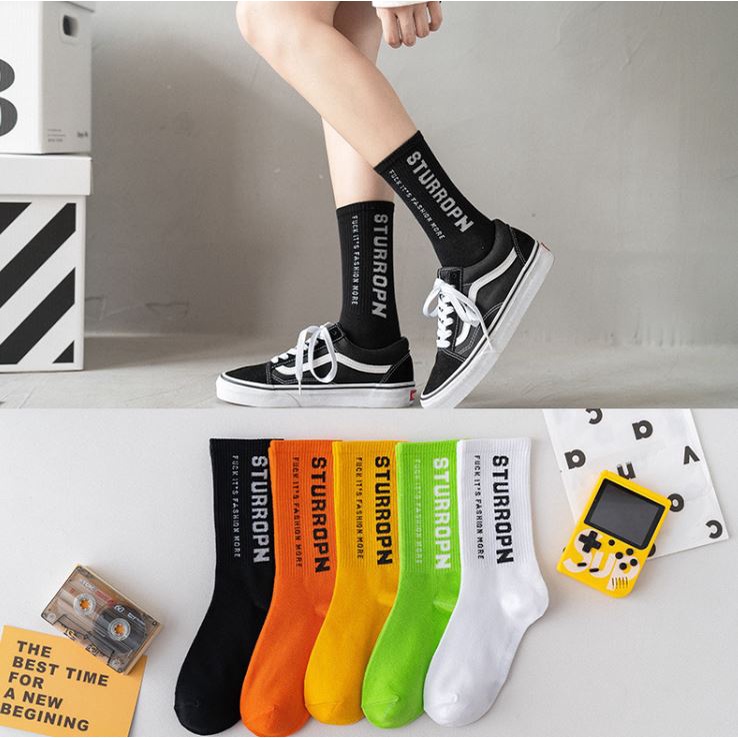 Set 5 Đôi Tất Cao Cổ Unisex Mix Chữ SturUp