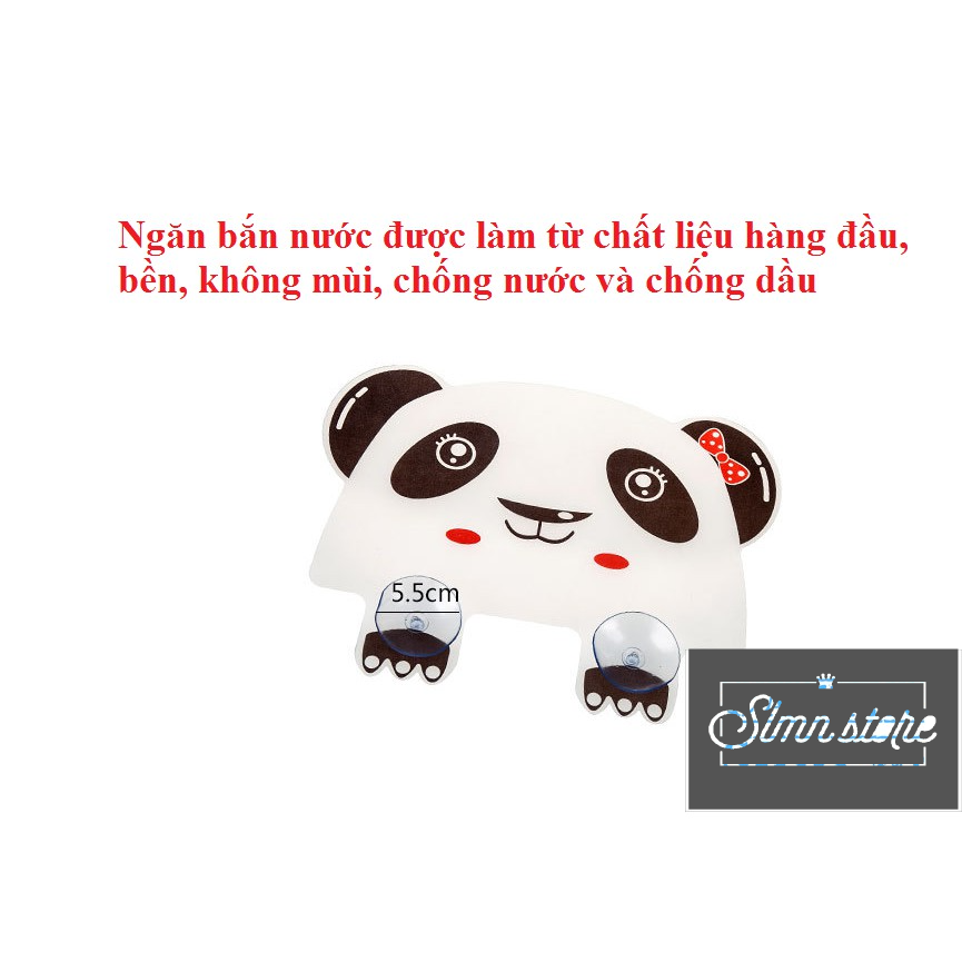 Tấm chắn ngăn bắn nước gấu Panda dùng cho bồn rửa chén, giữ vệ sinh tiện lợi