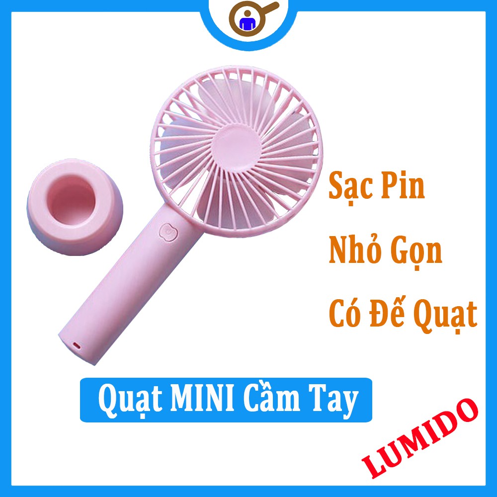 QUẠT MINI TÍCH ĐIỆN CẦM TAY N9 CÓ ĐẾ LUMIDO | BigBuy360 - bigbuy360.vn