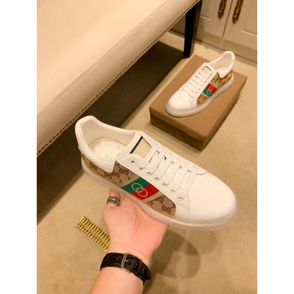 Giày sneakers nam da thật GUCCI GG GC họa tiết cổ điển mang đến phong cách mới