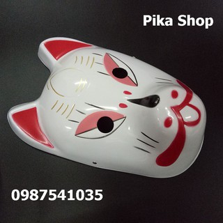 Mặt nạ cáo nhựa cosplay - kitsune mask  lỗ nghỉ bán
