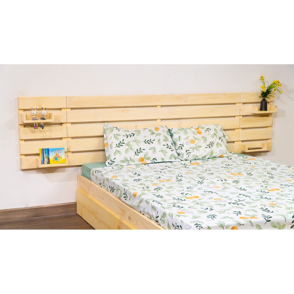 Giường ngủ gỗ headboard kèm giường kéo ⚡ GIÁ XƯỞNG ⚡ 1m2_1m4_1m6_1m8 (kèm phụ kiện)