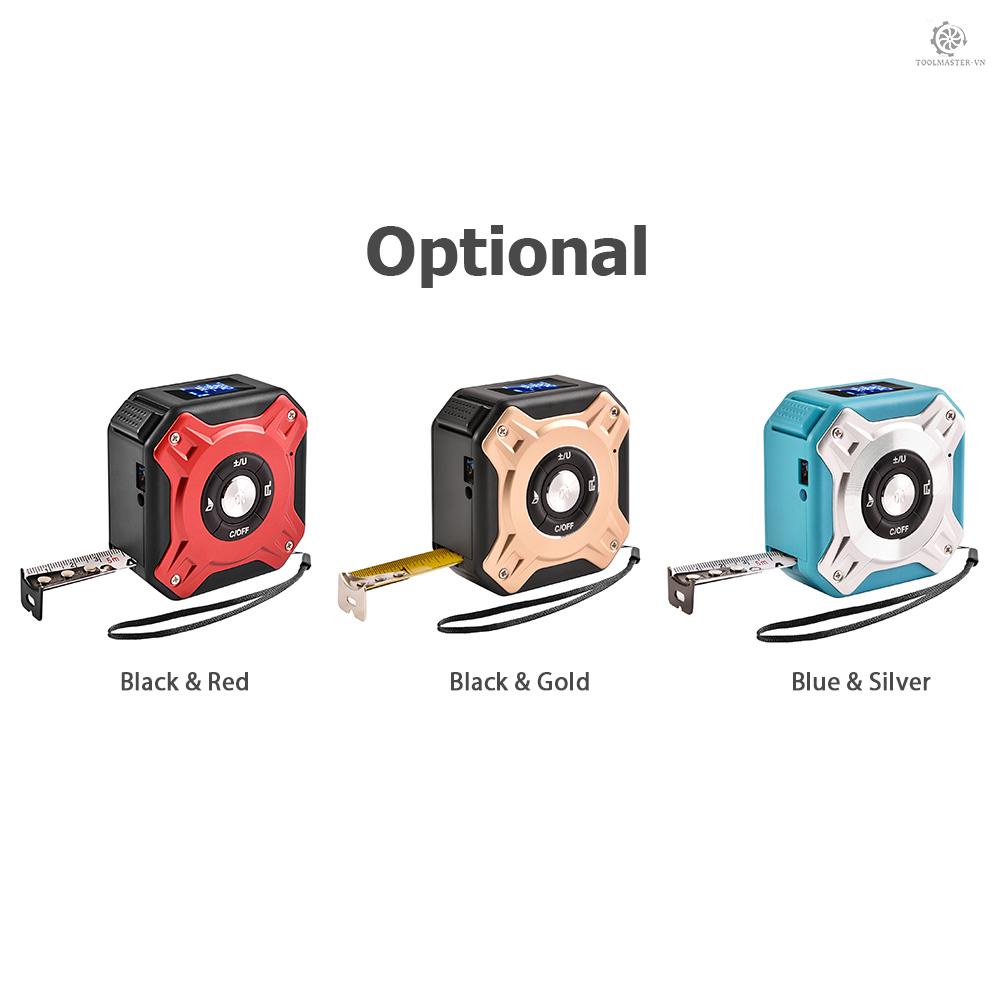 CCCC Thước Dây Laser Kỹ Thuật Số 16Ft Có Thể Sạc Lại 131Ft Đa Năng