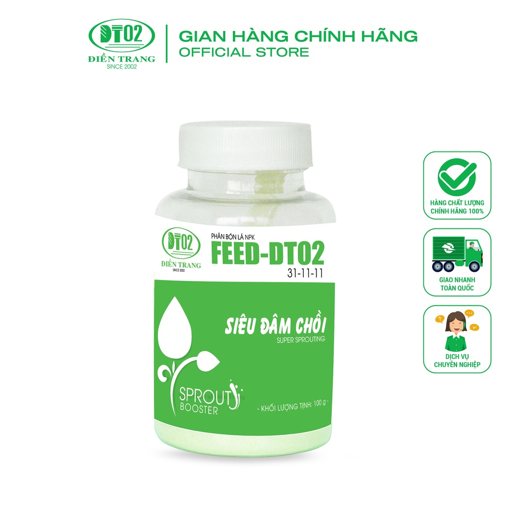 Phân bón lá FEED-DT02 Chồi lá 100g