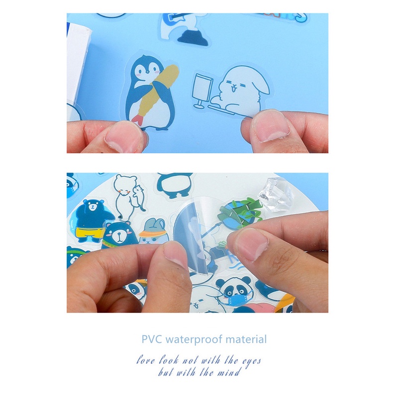 Miếng Dán Trang Trí Bằng PVC Hình Động Vật Hoạt Hình Chống Thấm Nước