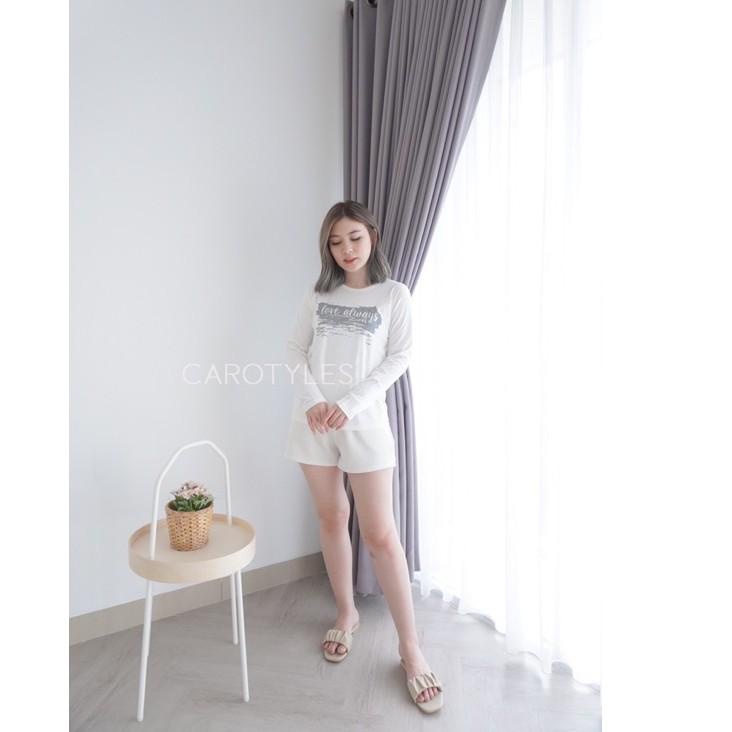 Một cổ phiếu của ORI-369.☛ Áo Thun Nữ Tay Ngắn In Chữ LOVE ALWAYS